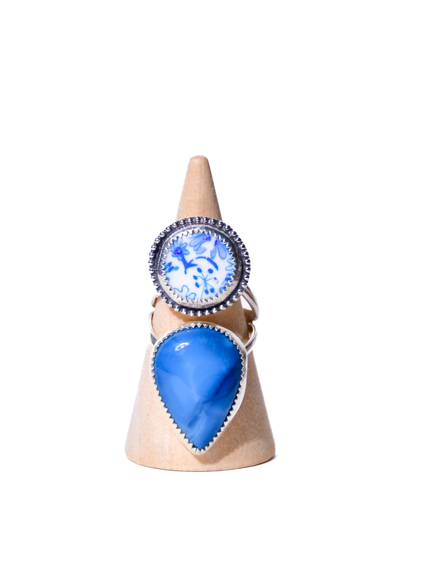 Blue Opal x Vintage Flower Ring (6)