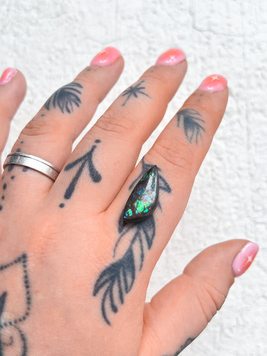 Ammolite Gem • custom Ring