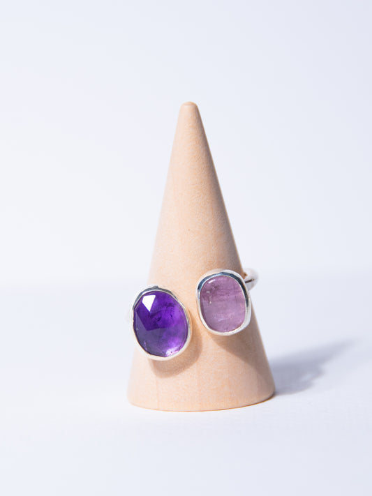 Amethyst x pink Tourmaline Ring (9-10)