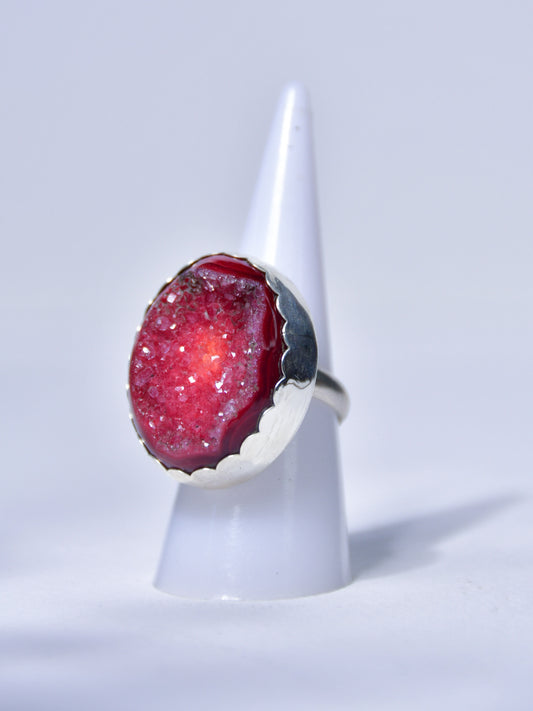 Druzy Quartz (dyed) Ring (7.5)