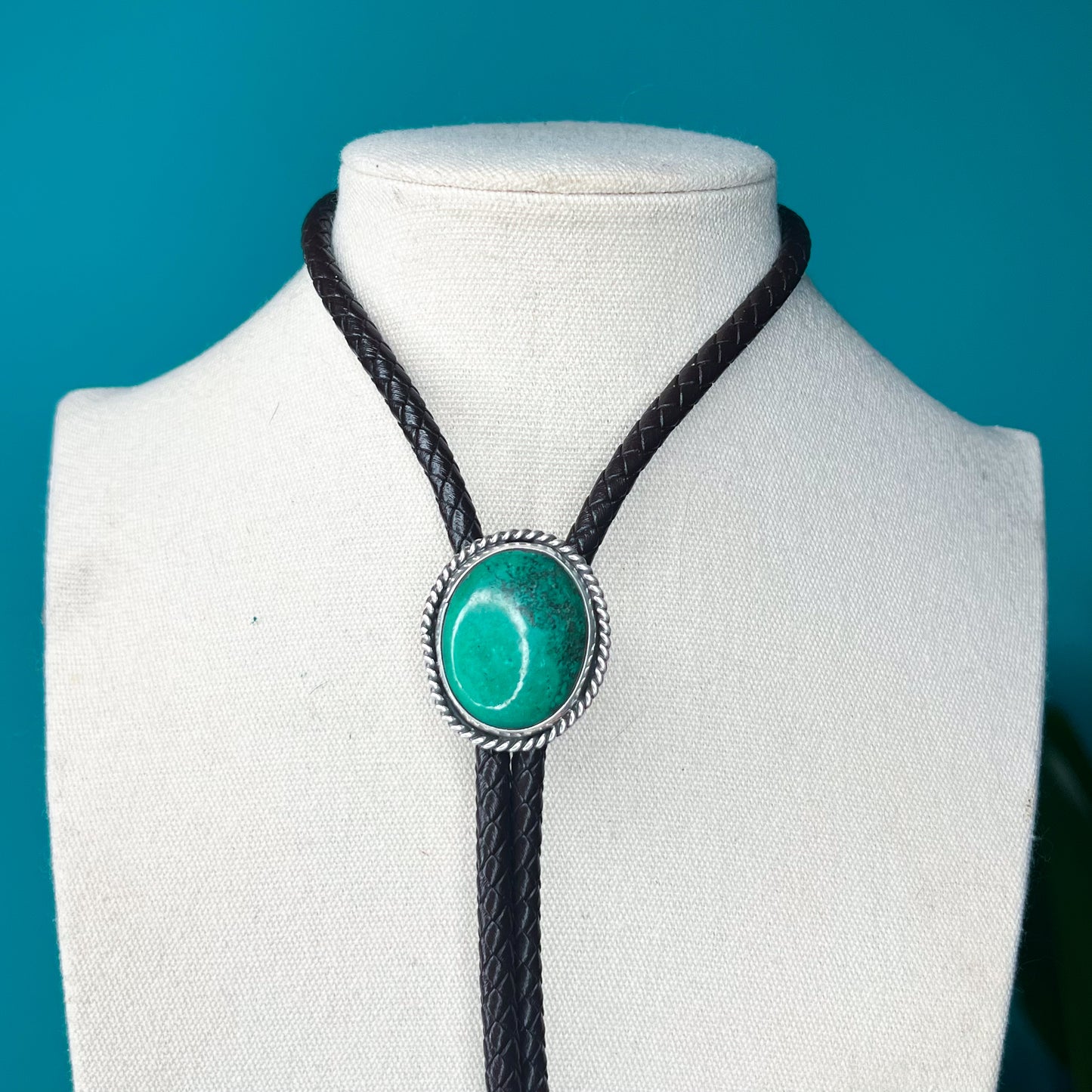 Turquoise Bolo Tie (brown)