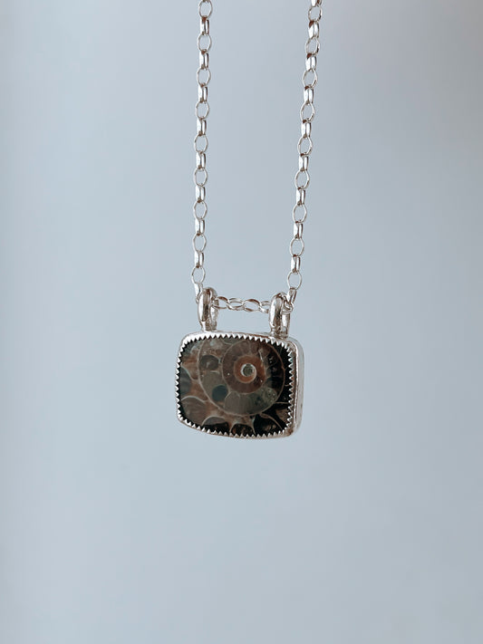 Ammonite Bar Necklace