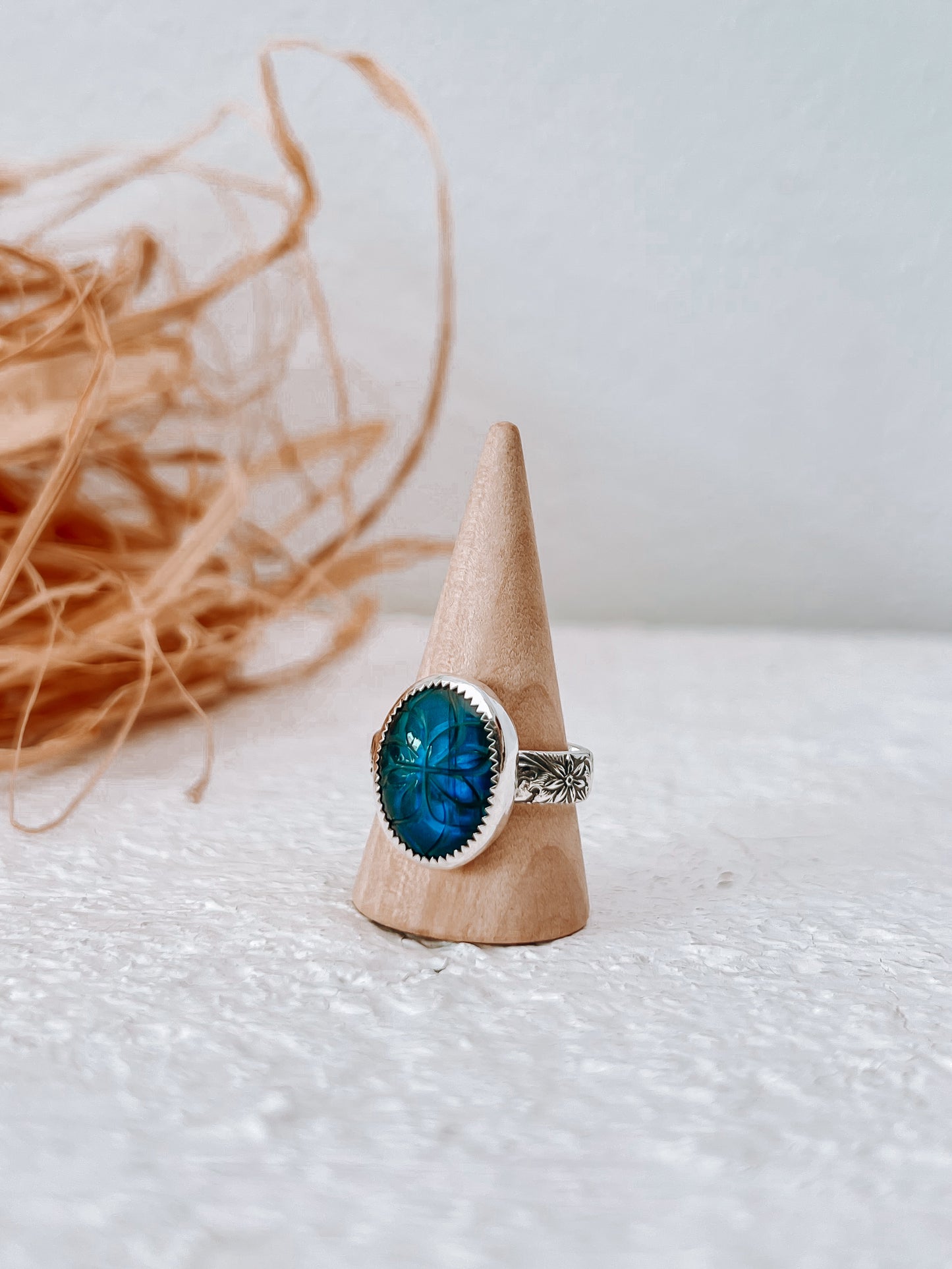 Carved Labradorite Ring (9)