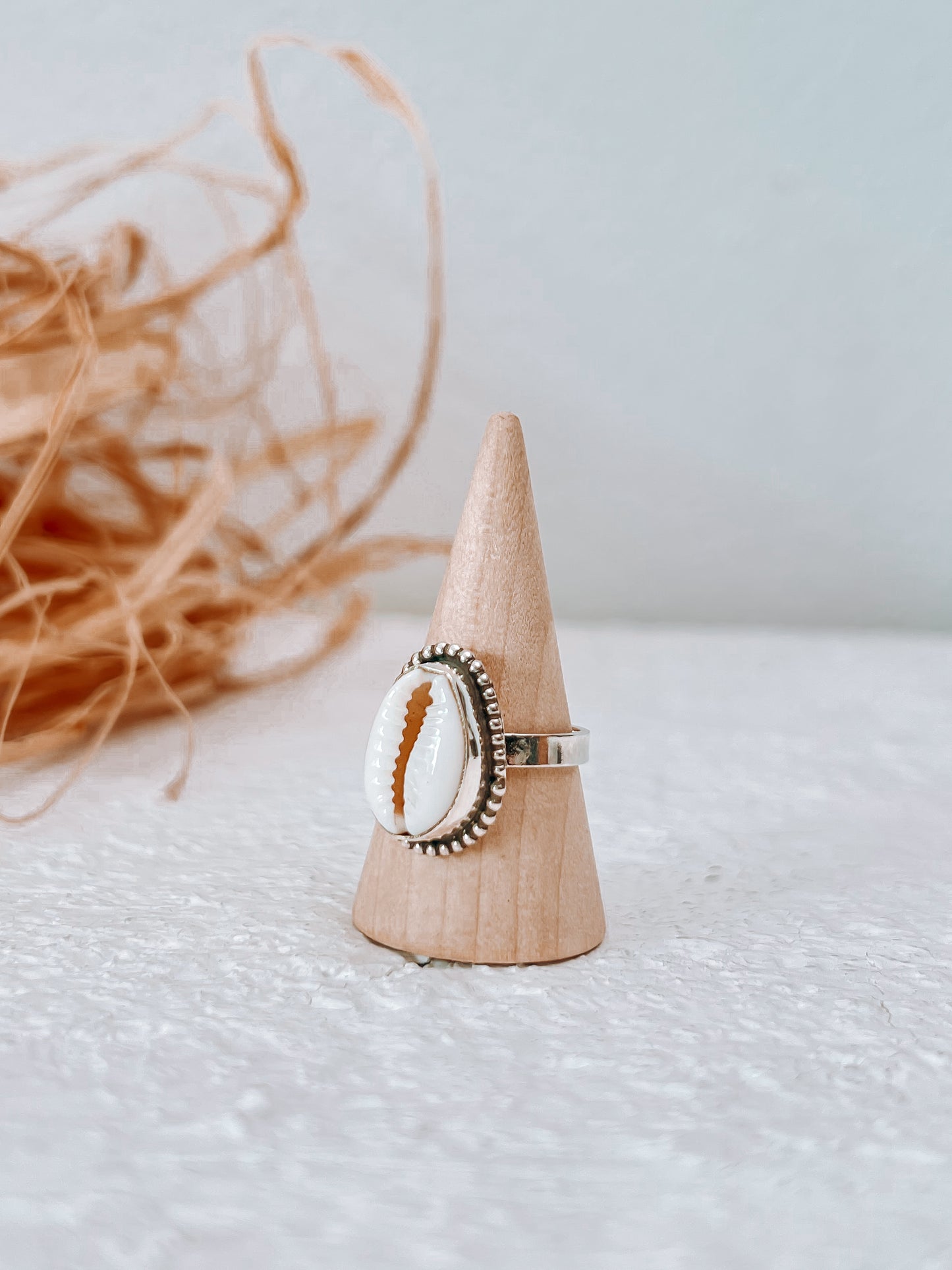 Cowrie Shell Ring (adjustable)