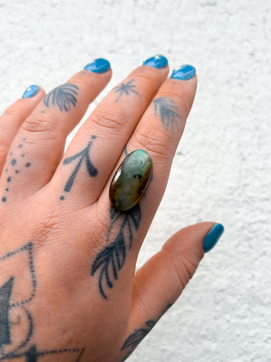 Chrysoprase Gem • custom Ring