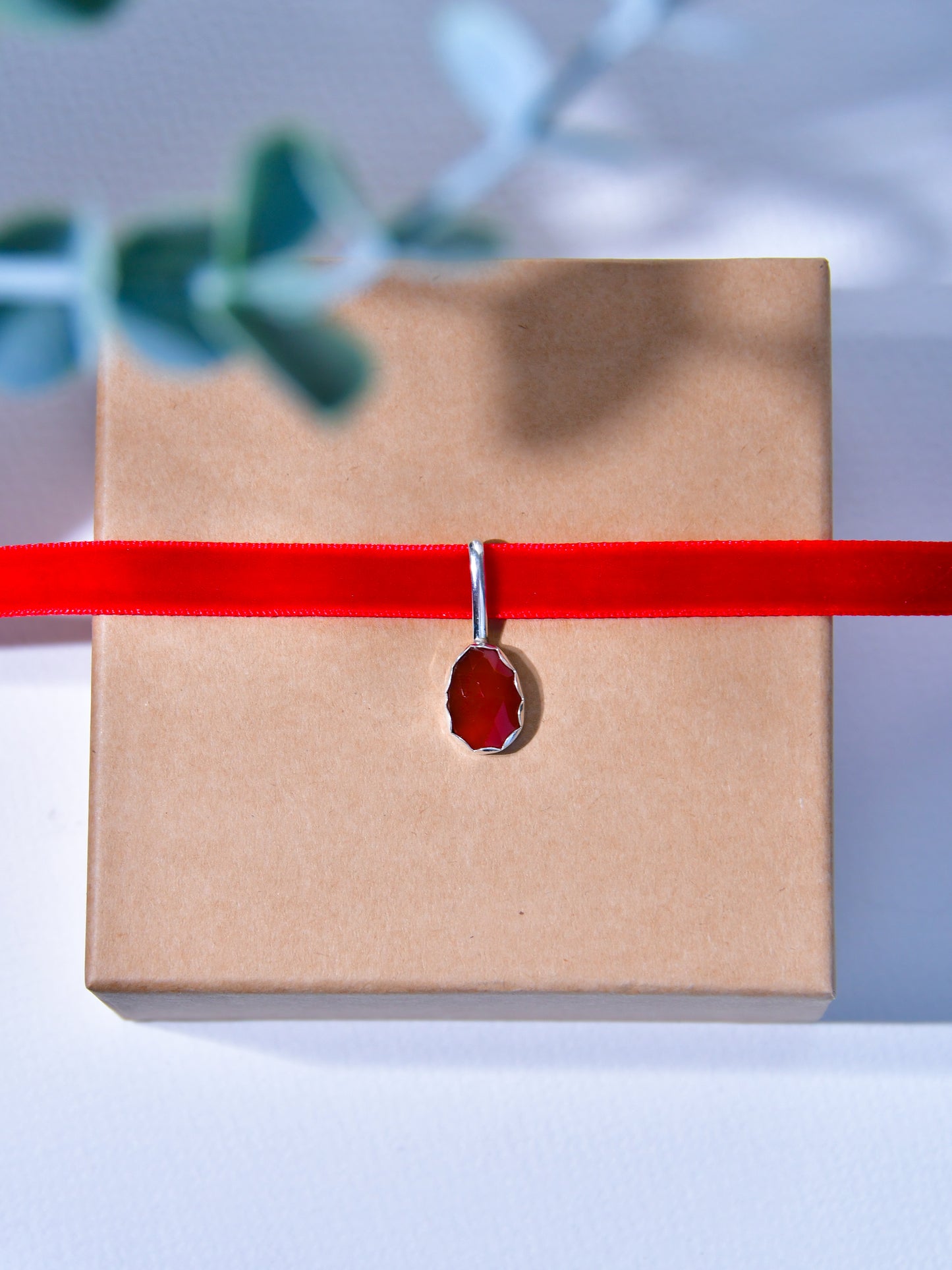 Carnelian Velvet Choker