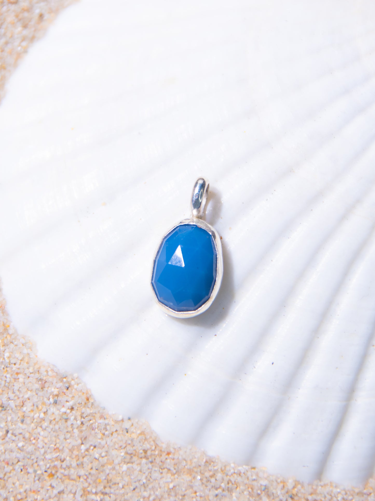 Blue Opal Charm Pendant