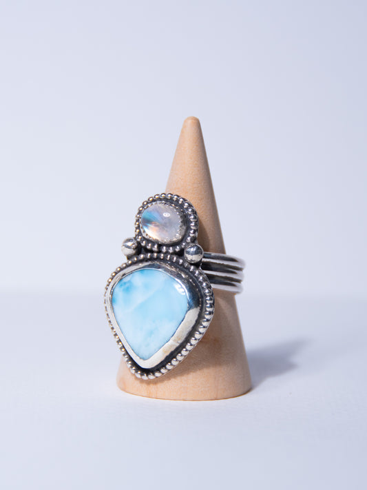 Larimar x Moonstone Ring (7)