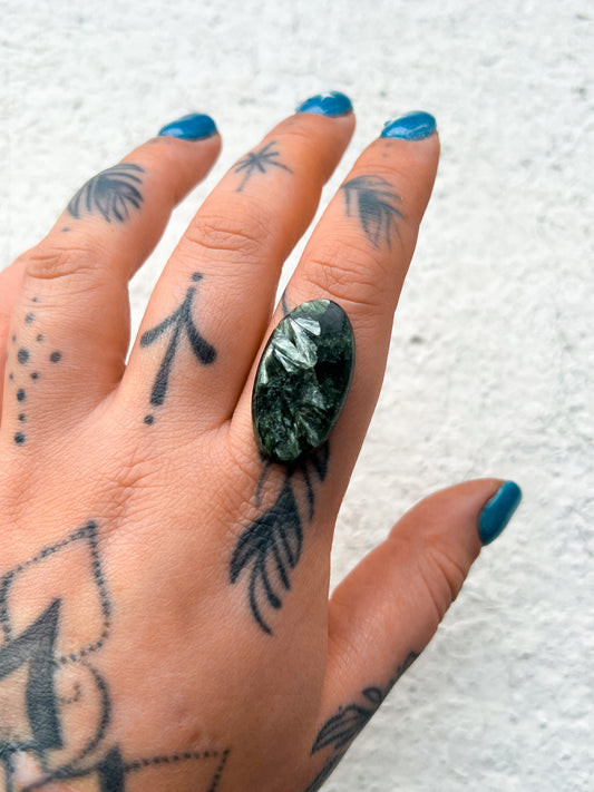 Seraphinite Gem • custom Ring