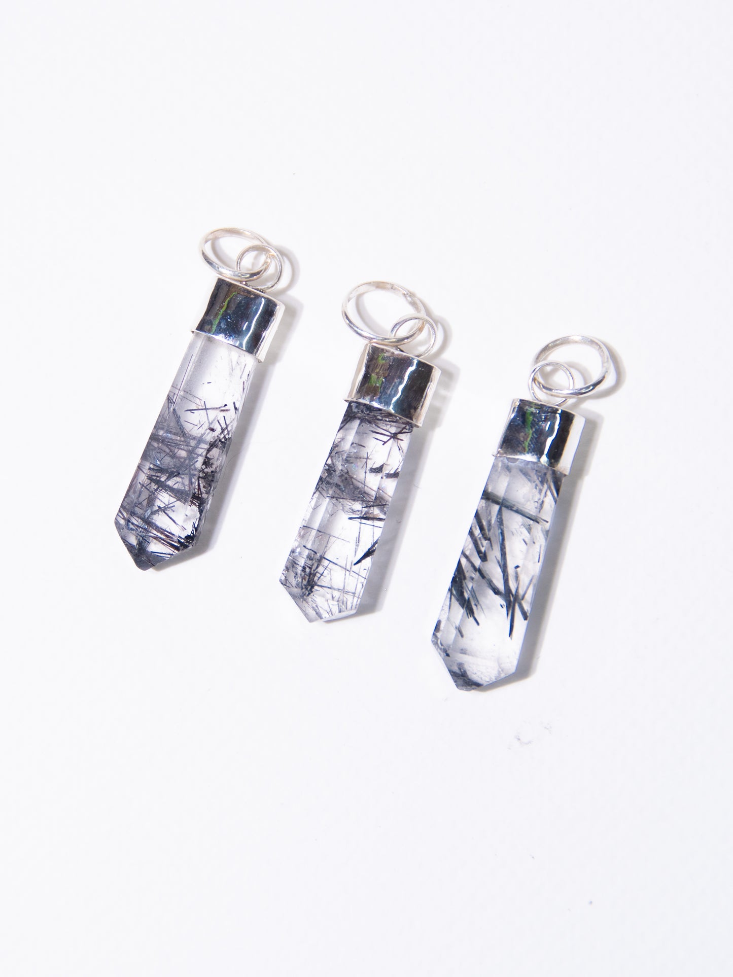 Tourmaline in Quartz Charm Pendant