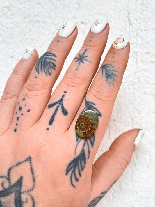 Ammonite Gem • custom Ring