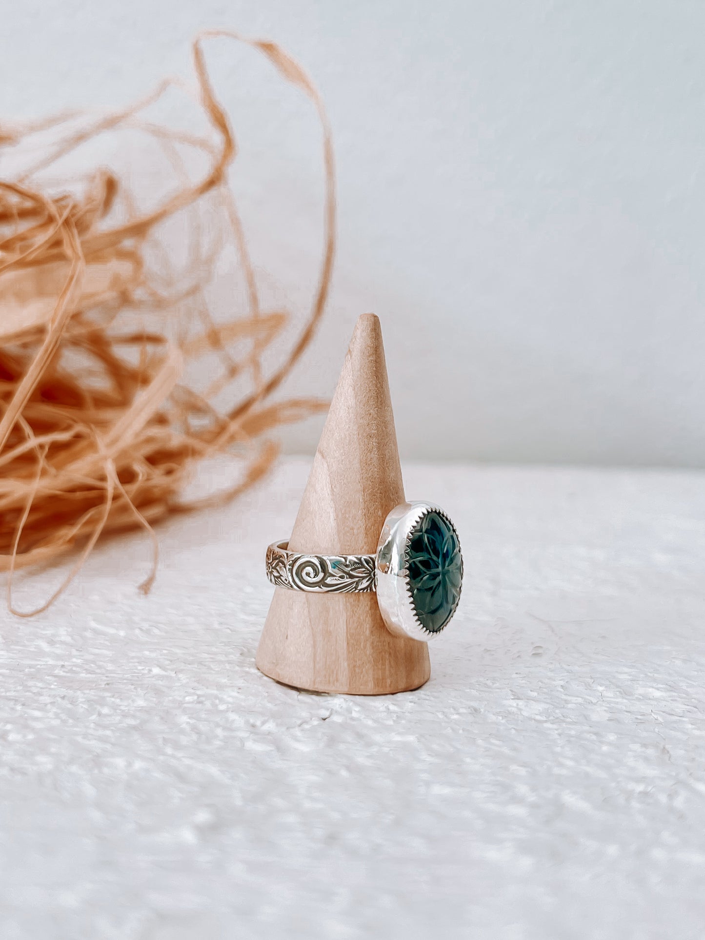 Carved Labradorite Ring (9)