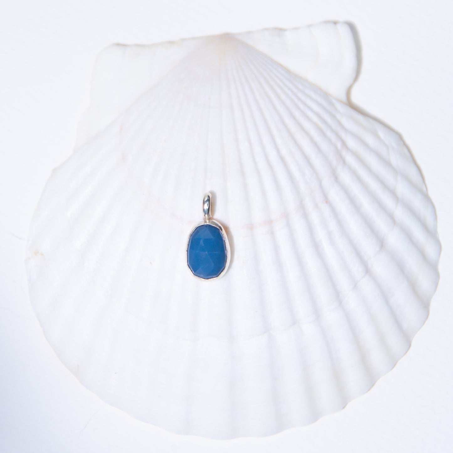 Blue Opal Charm Pendant