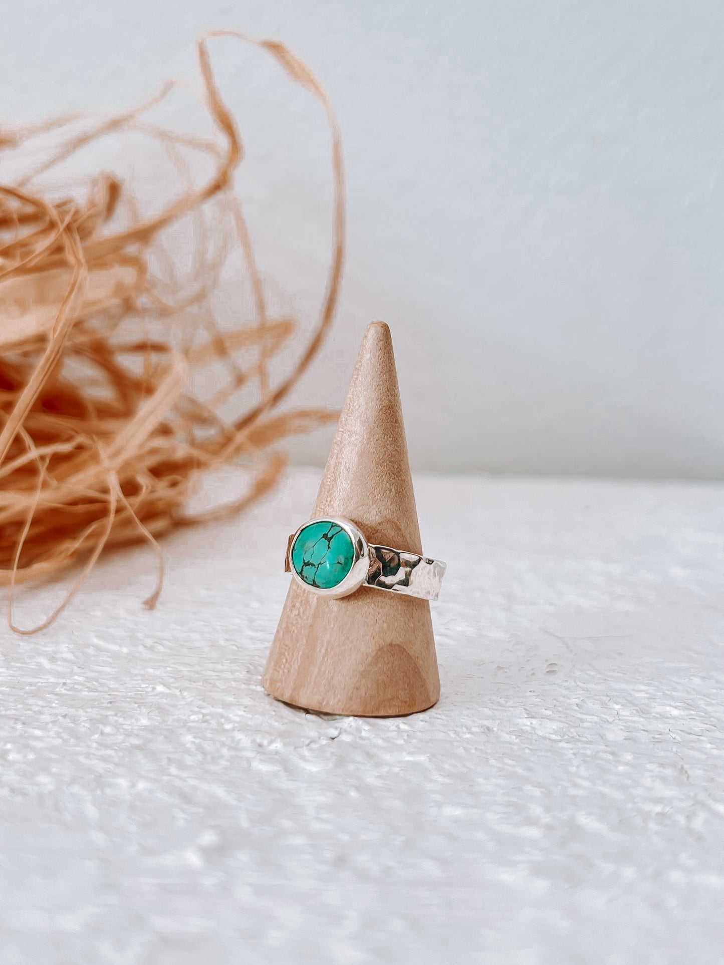 Textured Turquoise Ring (9)