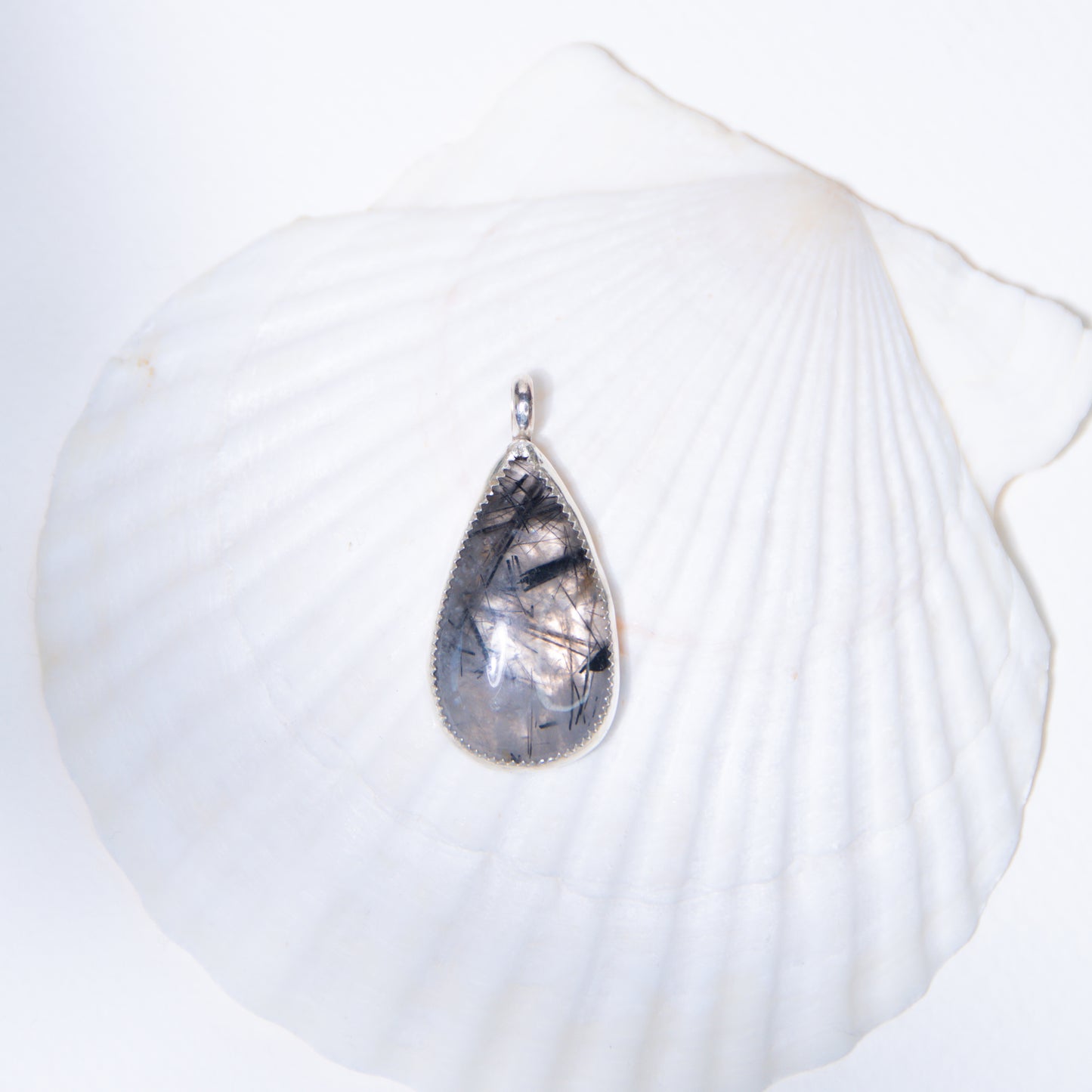 Tourmalinated Quartz Charm Pendant