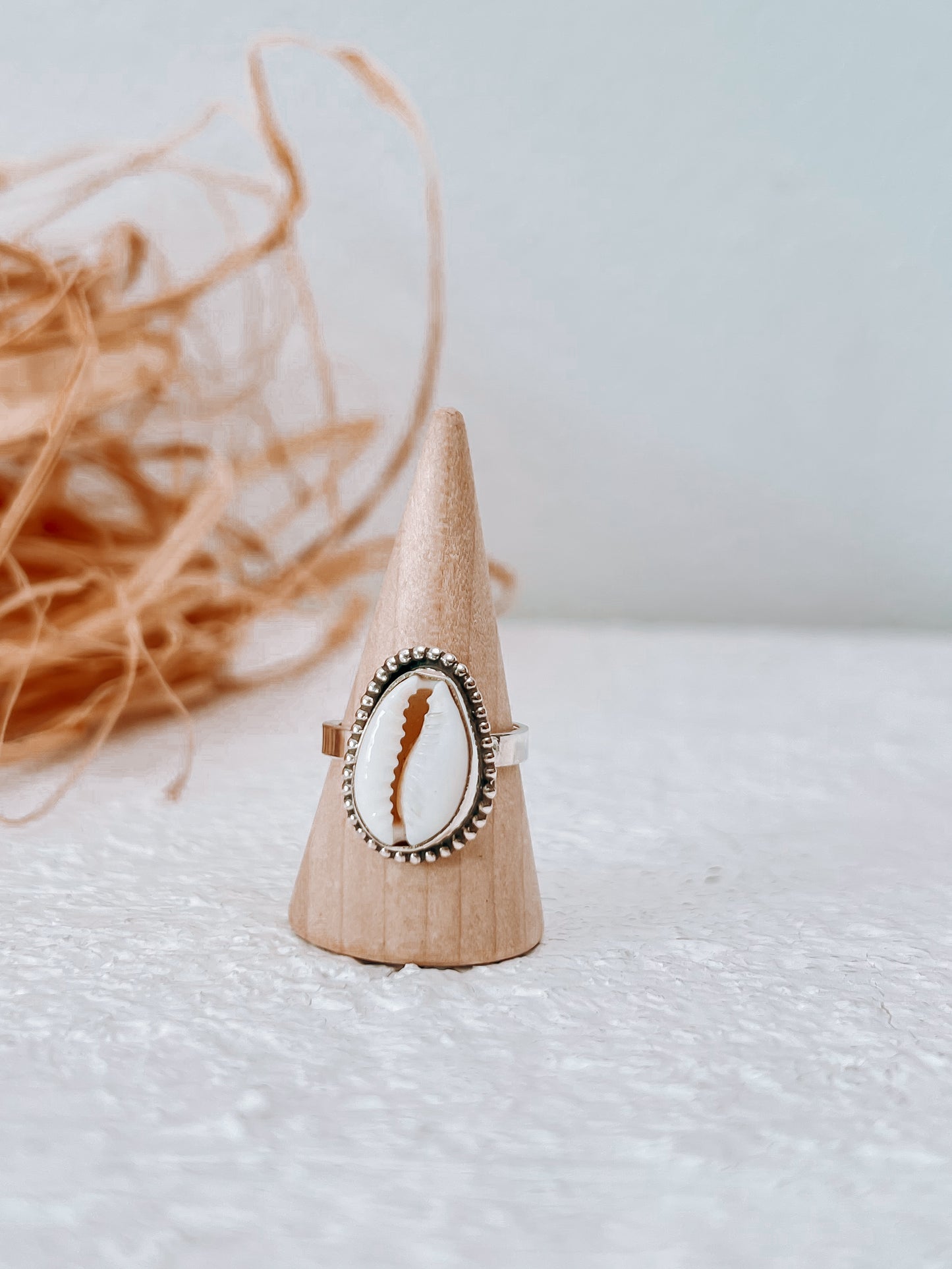 Cowrie Shell Ring (adjustable)