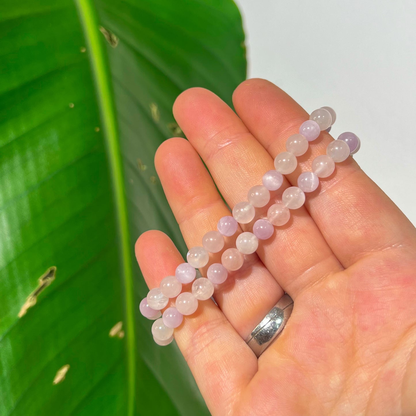 Kunzite, Rose Quartz & Moonstone Bracelet