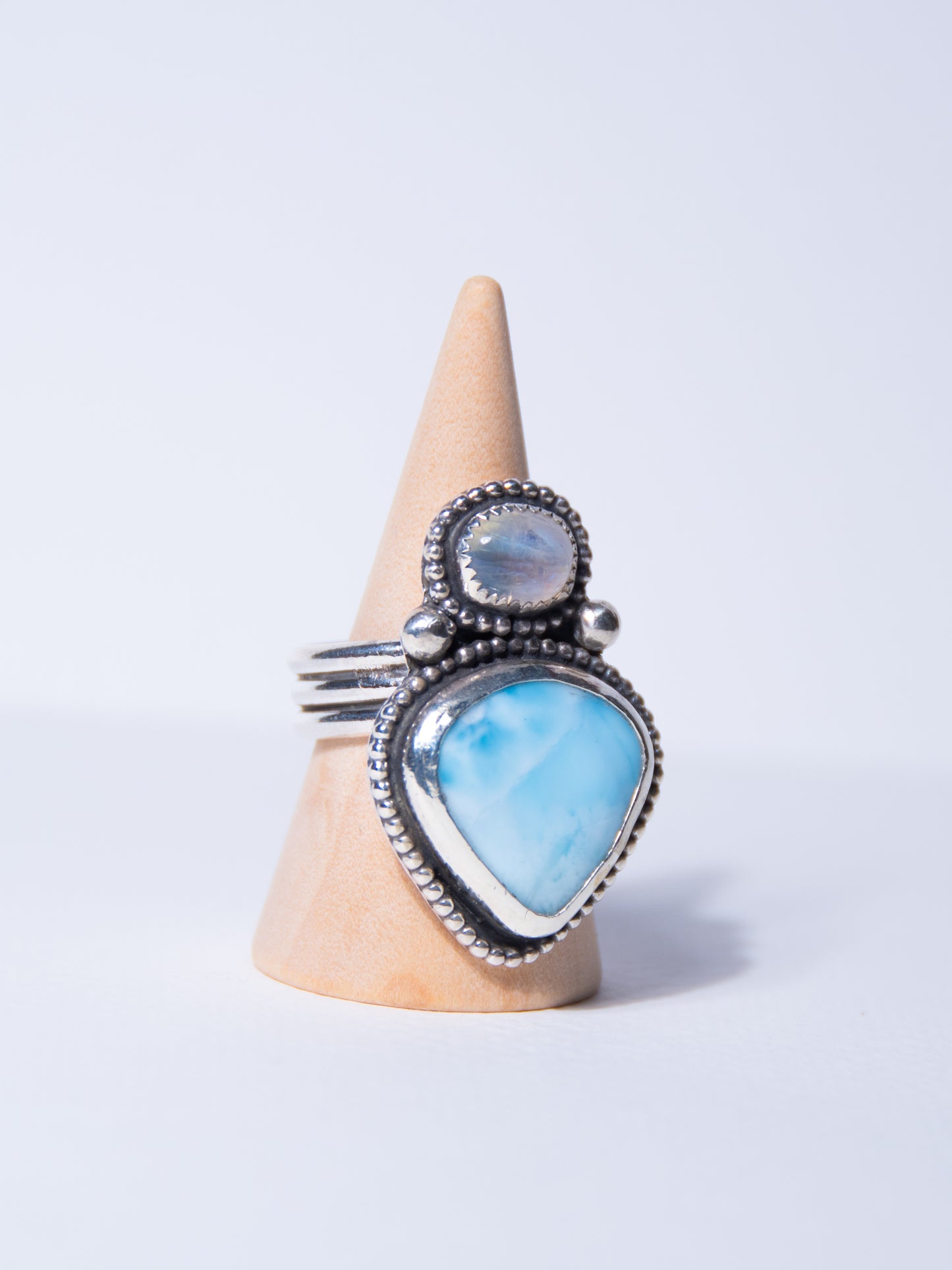 Larimar x Moonstone Ring (7)